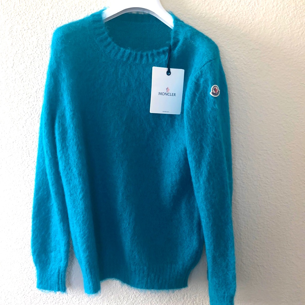 Moncler Teal Crew Neck Sweater